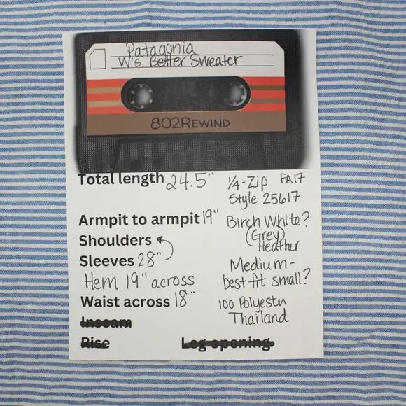 Patagonia (S/M) W's Better Sweater 1/4-Zip Heather Grey - Picture 6 of 8